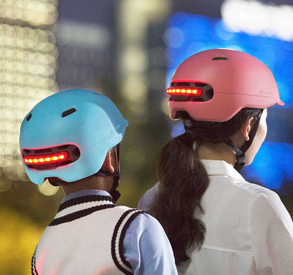 Xiaomi Smart4u SH50 Smart City Commuter Bling Helmet With Automatic Sensor Lighting IPX4 Waterproof Magnetic Charge Long Standby Size L - Black