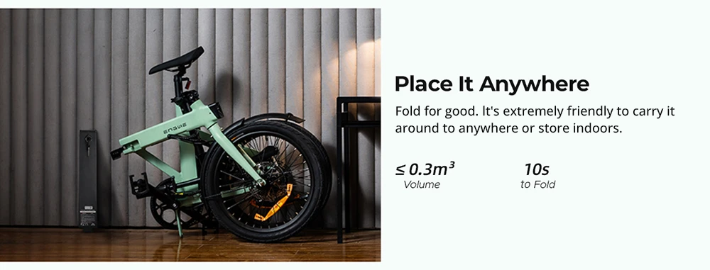 ENGWE P20 Folding Electric Bike, 250W Silent Motor Torque Sensor, 36V 9.6A Battery, 20*1.95'' Tires, 25km/h Max Speed, 100km Range, Hydraulic Disc Brakes - Green