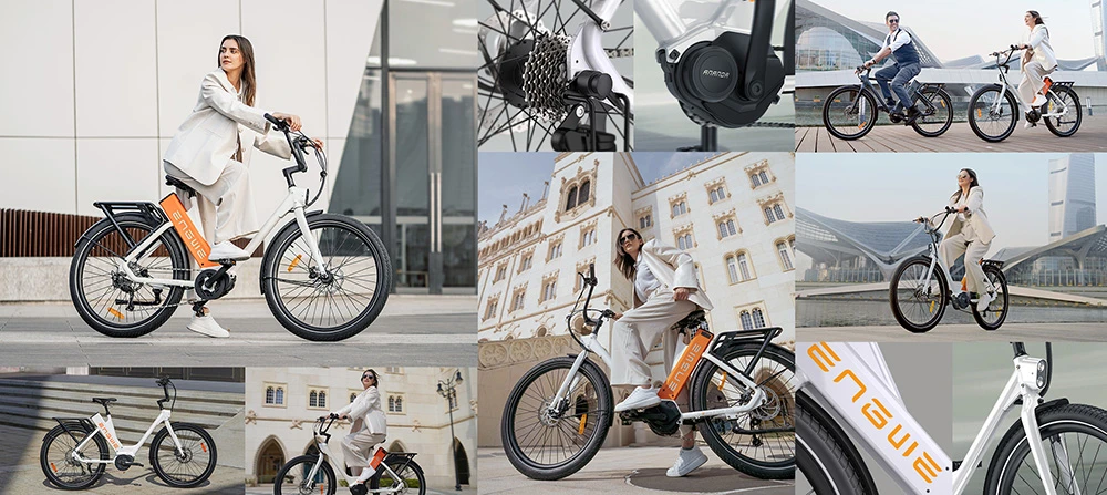 ENGWE P275 ST Urban Electric Bike, 250W Brushless Mid-drive Torque Sensor Motor, 36V 19.2Ah Battery, 260km Max Range, Hydraulic Disc Brake, 27.5'' Spoke Tires, SHIMANO 9-speed - Black