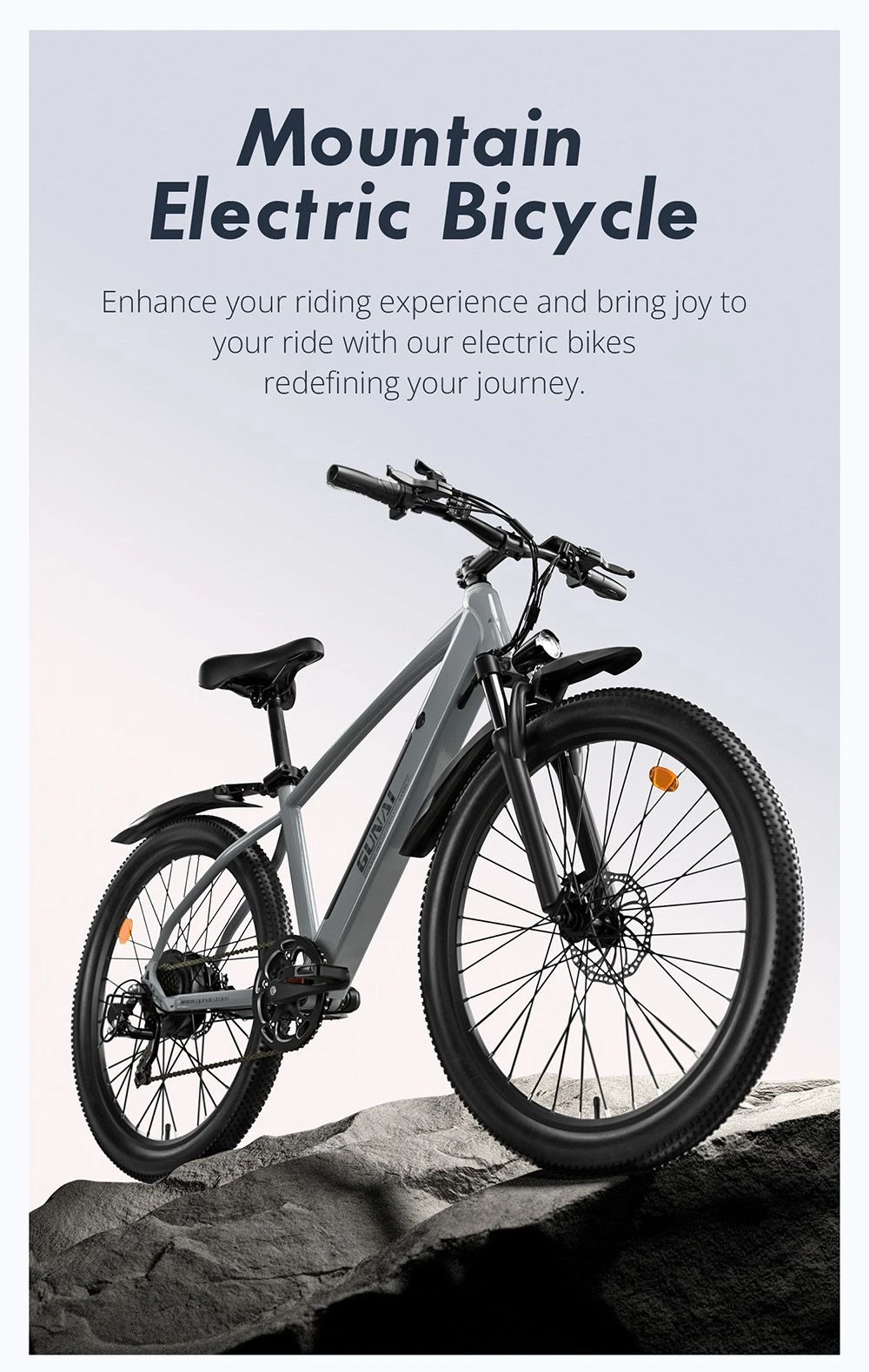 GUNAI GN27 Electric Bike, 750W Motor, 48V 10.4Ah Battery, Torque Sensor, 27.5-inch Tires, 35km/h Max Speed, 70km Max Range, Shimano 7-speed, Disc Brake