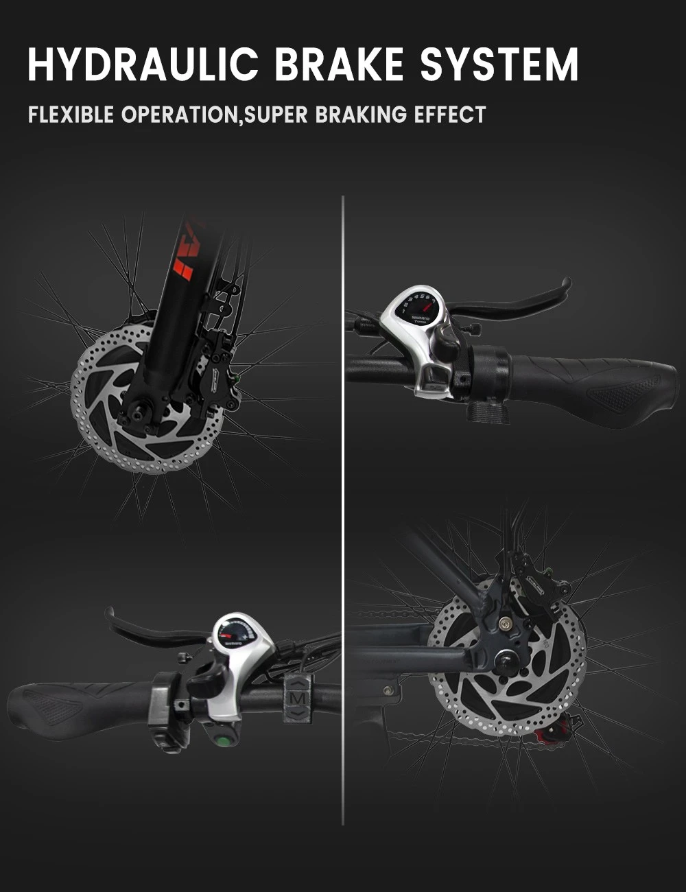 GUNAI GN88 Electric Mountain Bike 26*4.0in Fat Tires 1000W*2 Motors 55km/h Max Speed 48V 22Ah Battery 130km Range