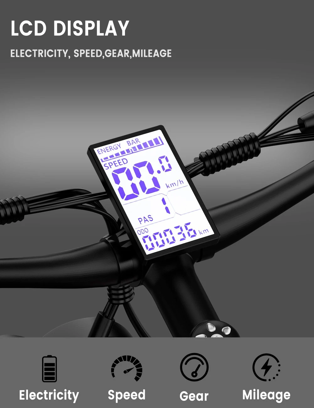 GUNAI GN88 Electric Mountain Bike 26*4.0in Fat Tires 1000W*2 Motors 55km/h Max Speed 48V 22Ah Battery 130km Range