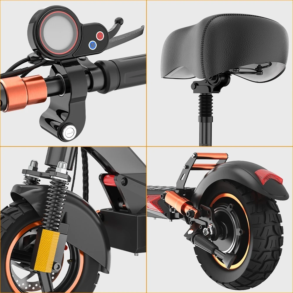 iENYRID M4 PRO S+ MAX Electric Scooter 10 Inch Off-Road Pneumatic Tires 800W Motor 45Km/h Max Speed 48V 20Ah Battery 75KM Range 150KG Max Load Dual Disc Brakes