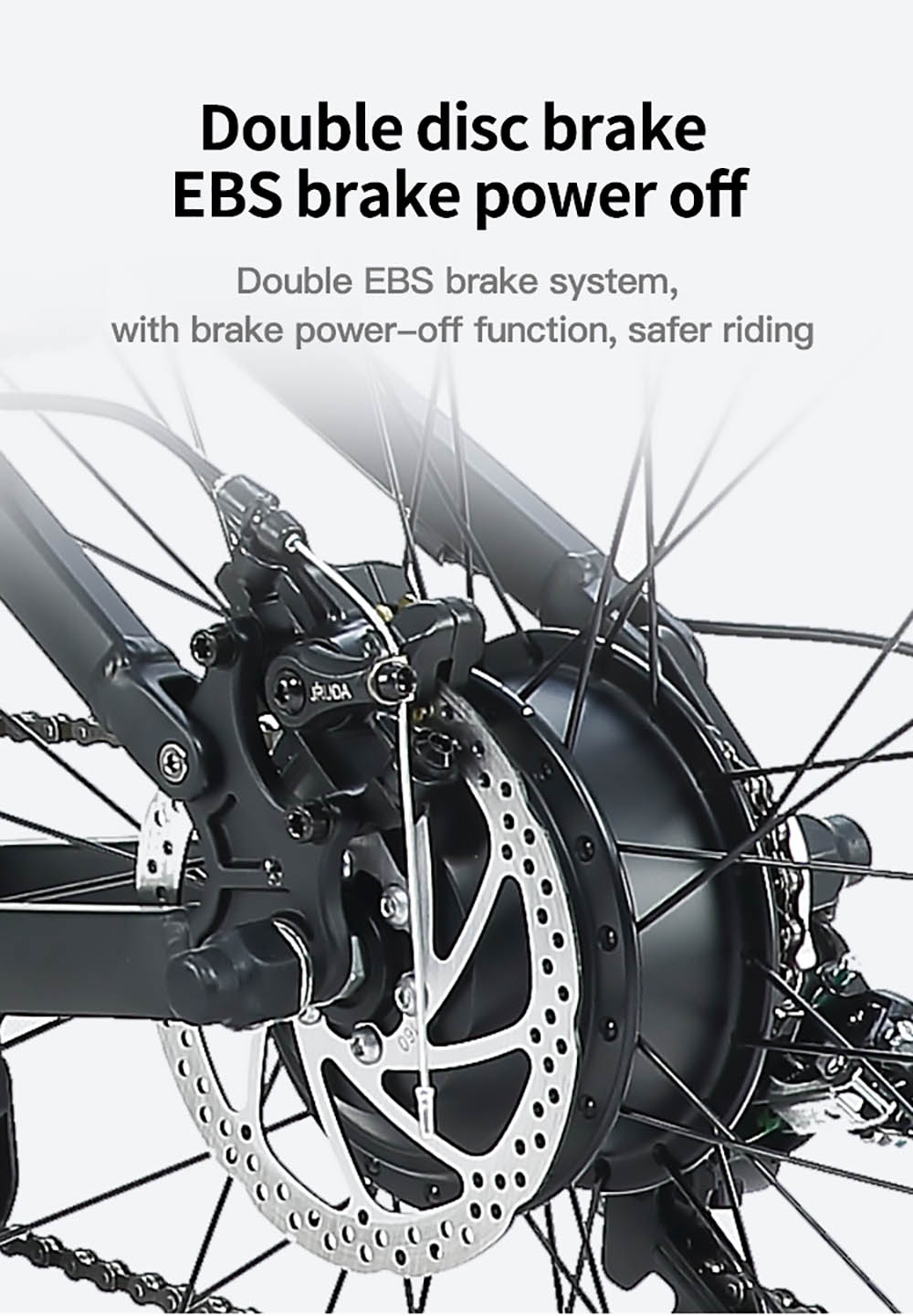 JINGHMA R3 500W 48V 12.8Ah 26 Inch Tire Electric Bicycle 40km/h Max Speed 70km Range 120kg Max Load with 2 Batteries