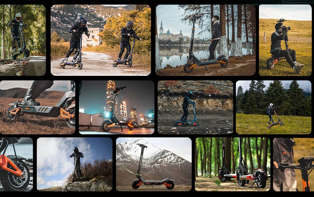KuKirin G1 Pro Folding Electric Scooter, 10-inch Pneumatic Tire, 2*800W Motor, 48V 20.8Ah Battery, 55km Max Speed, 70km Range, Disc Brake, Ambient Lights