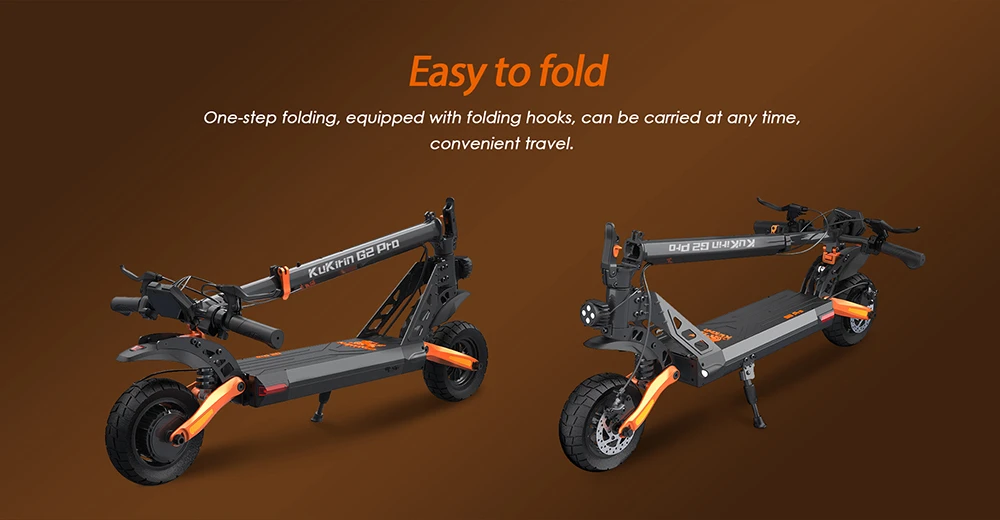 KuKirin G2 Pro Electric Scooter 600W Motor 48V 15Ah Battery 3 Speeds 120kg Load Front and Rear Disc Brakes