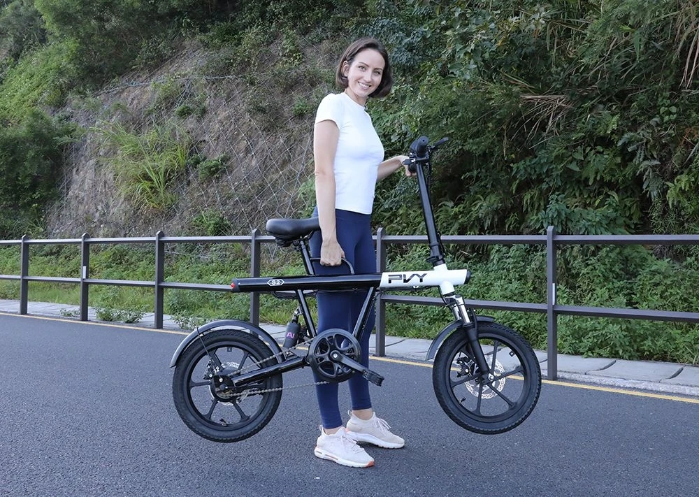 PVY S2 Electric Bike, 16-inch Pneumatic Tire 250W Motor 36V 7.5Ah Battery 25km/h Max Speed 60km Max Range