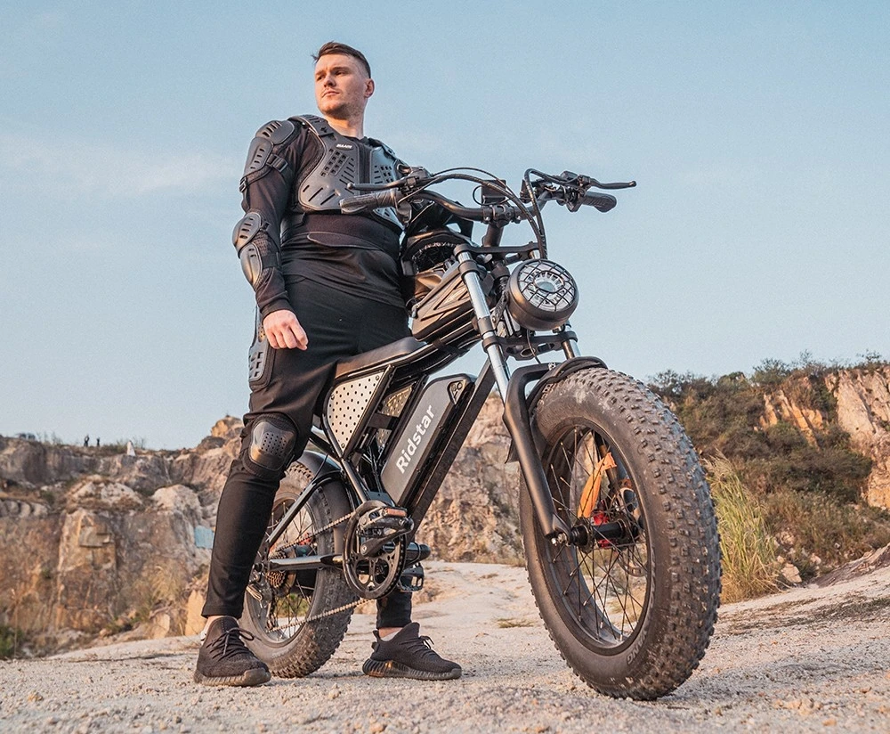 Ridstar Q20 Electric Bike, 1000W Brushless Motor 20*4 Inch Fat Tires 48V 20Ah Removable Battery 30mph Max Speed 75miles Max Range Hydraulic Disc Brake