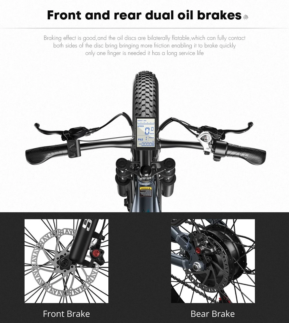 Shengmilo MX05 26 Inch Fat Tire Mountain E-Bike 500W Bafang Motor 42Km/h Max Speed 48V 15Ah LG Battery 60km Range Dual Oil Disc Brakes
