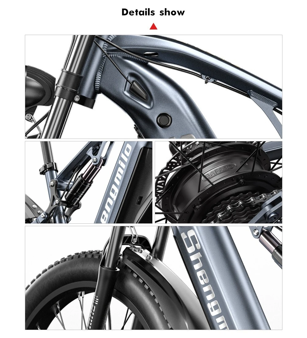 Shengmilo MX05 26 Inch Fat Tire Mountain E-Bike 500W Bafang Motor 42Km/h Max Speed 48V 15Ah LG Battery 60km Range Dual Oil Disc Brakes