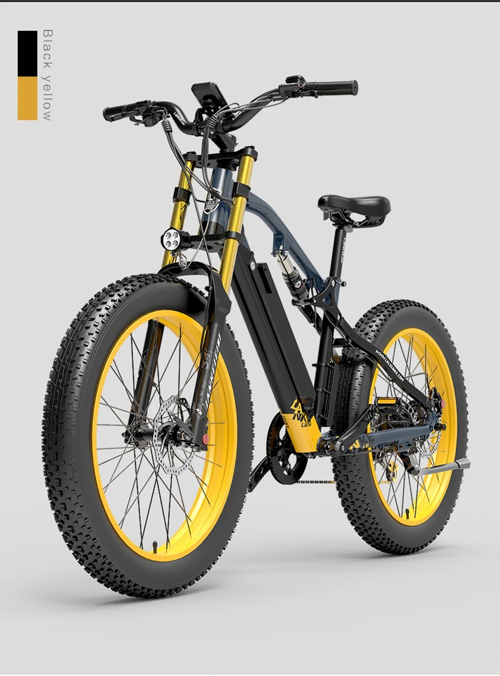 LANKELEISI RV700 16Ah 48V 1000W Electric Bicycle 26inch 42km/h Max speed Max Load 150kg