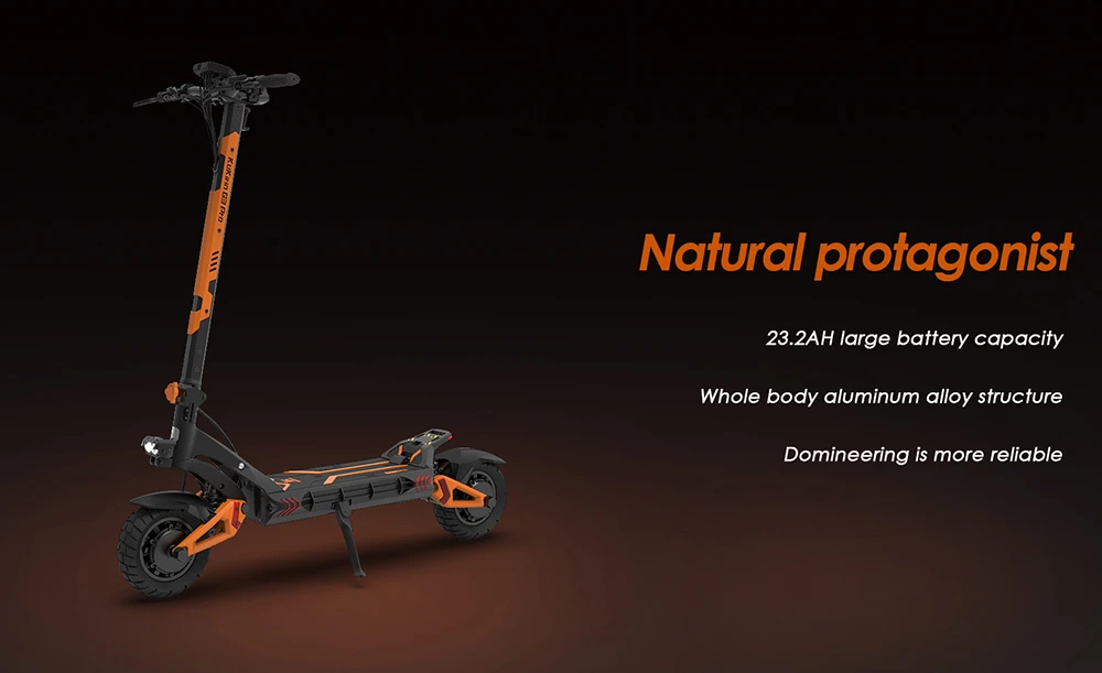KuKirin G3 Pro 1200W*2 Motors Off-Road Electric Scooter 10 Inch Tires, 52V 23.2Ah Removable Battery, 80KM Top Range, 65Km/h Max Speed, Double Shock Absorber, IP54 Waterproof, Double Oil Brakes