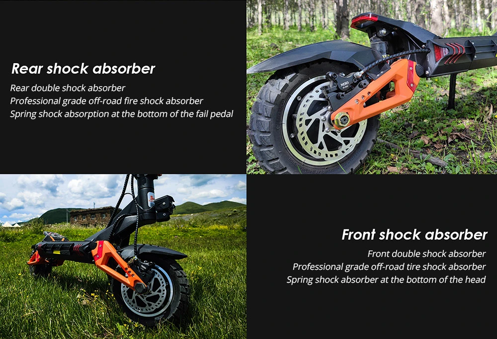 KuKirin G3 Pro 1200W*2 Motors Off-Road Electric Scooter 10 Inch Tires, 52V 23.2Ah Removable Battery, 80KM Top Range, 65Km/h Max Speed, Double Shock Absorber, IP54 Waterproof, Double Oil Brakes