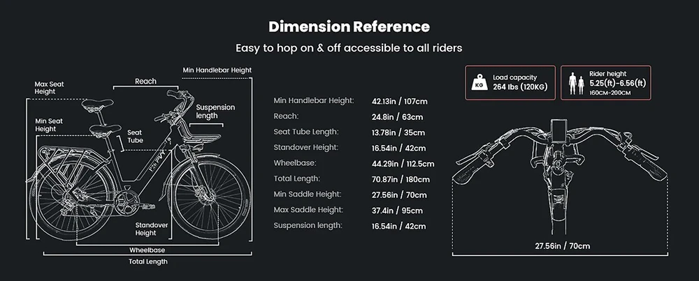 PVY P26 Electric Bike, 27.5-inch Tires 750W Motor 48V 11.6AH Battery 45km/h Max Speed 100km Max Range Hydraulic Brake Shimano 7-Speed Backlit LCD Display