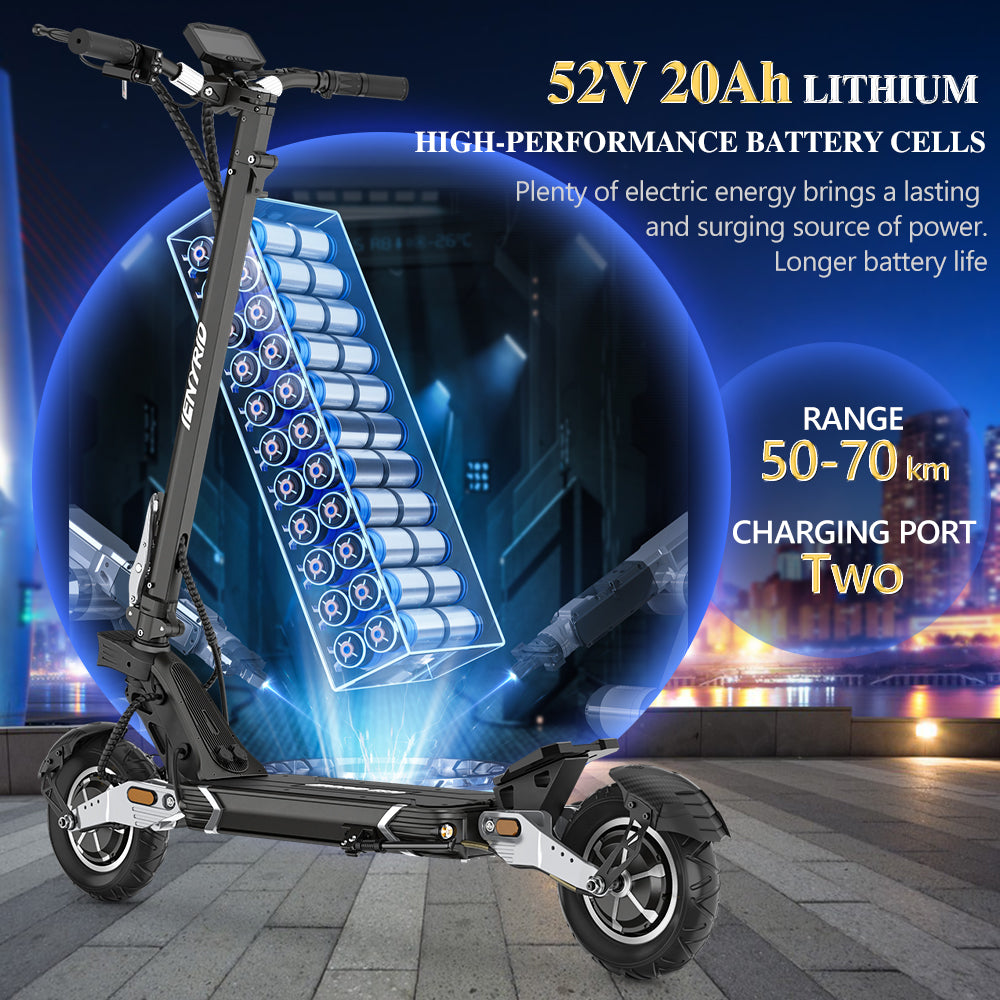 iENYRID ES30 2400W Dual motor electric scooter off road all terrain for adults with 52v 20Ah battery