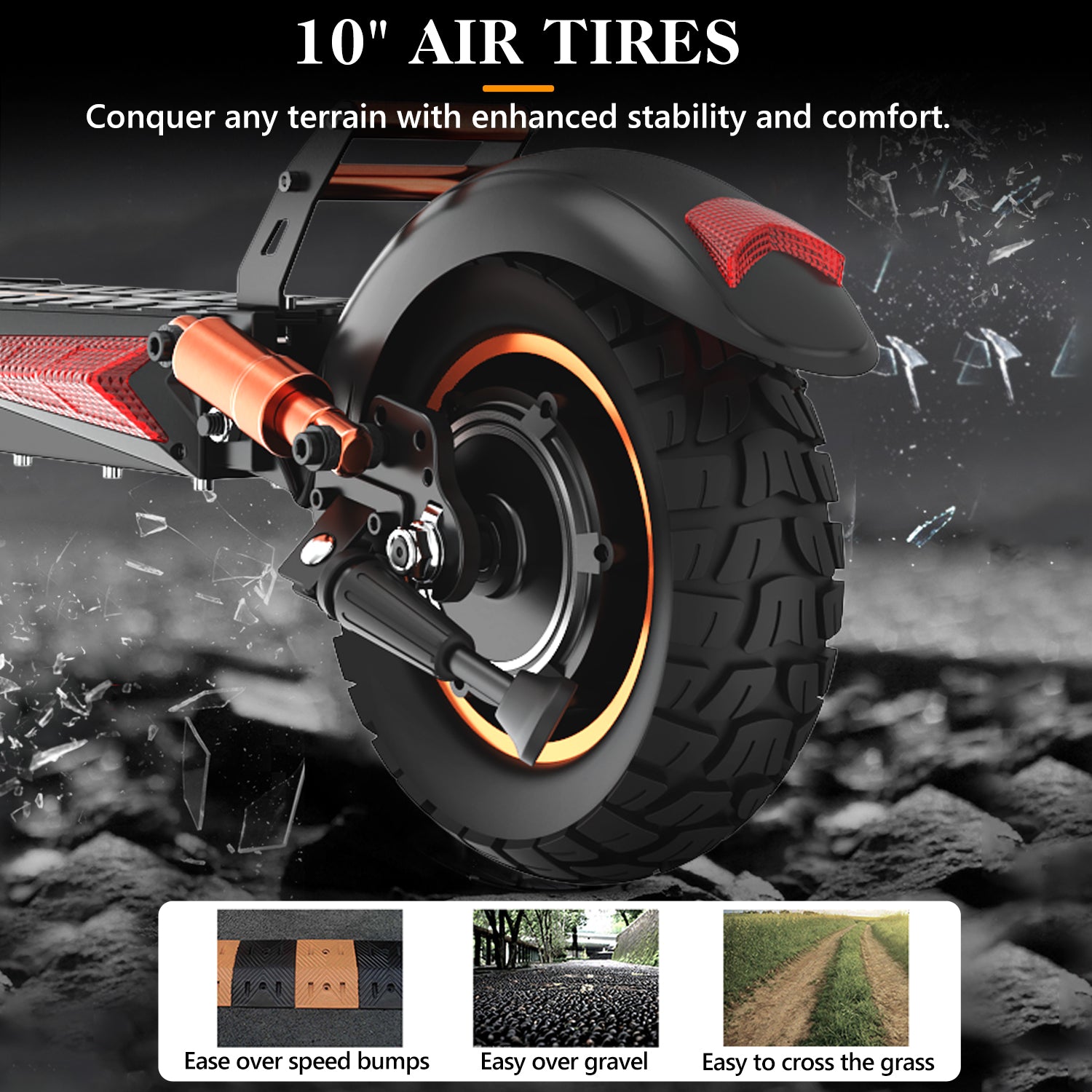 iENYRID M4 Pro S+ electric scooter with middle large color display, 10" off road tire